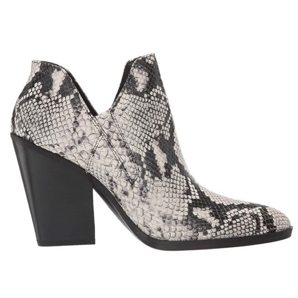 {Naturalizer} Rosetta Snakeskin Embossed Pointed Toe Block Heel Boot - Picture 16 of 16